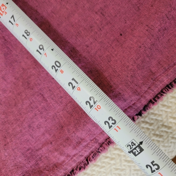 Cut Loose Linen Cotton Blend Top with Pocket Fringe Hem Size XL - Picture 8 of 16